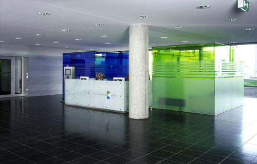 H2 Office Duisburger Innenhafen - Empfang | Architekten: BTR Hamburg - Peter Lippsmeier - Interieurfotografie - Innenrume